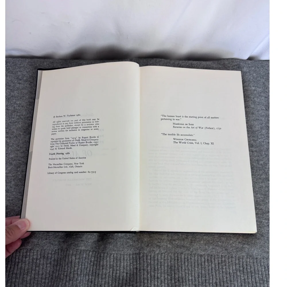 The Guns of August Barbara Tuchman 1962 Hardcover WWI History Macmillan